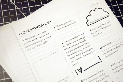 I Love Mondays! conscious creation worksheet