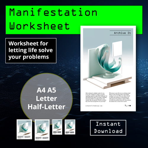 Archive It Digital Download Printable Planner Worksheet A5 Half-Letter